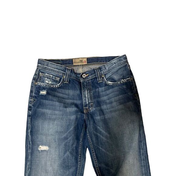 Buckle BKE Bryan Straight Leg Distressed Denim Blue Jeans Men's Sz 32 Regular - Picture 2 of 9